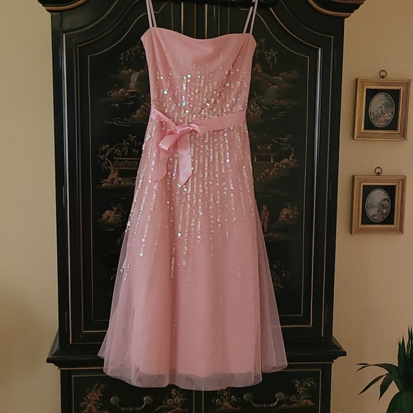 BCBGMaxAzria Dresses & Skirts - BCBGMAXAZRIA Pink Dress With Sequins